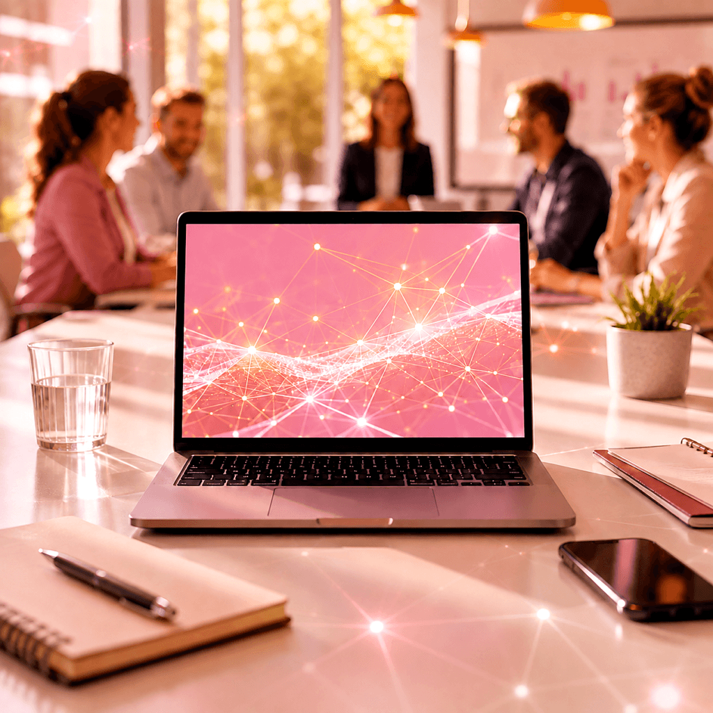 AI Challenge modernes meeting mit netzwerkvisualisierung klarer